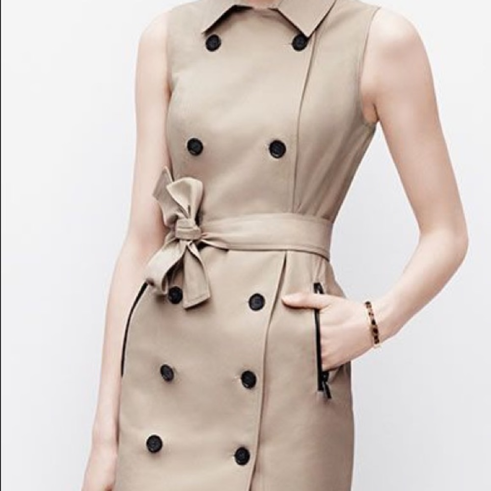 Ann Taylor sleeveless trench dress w/ belt